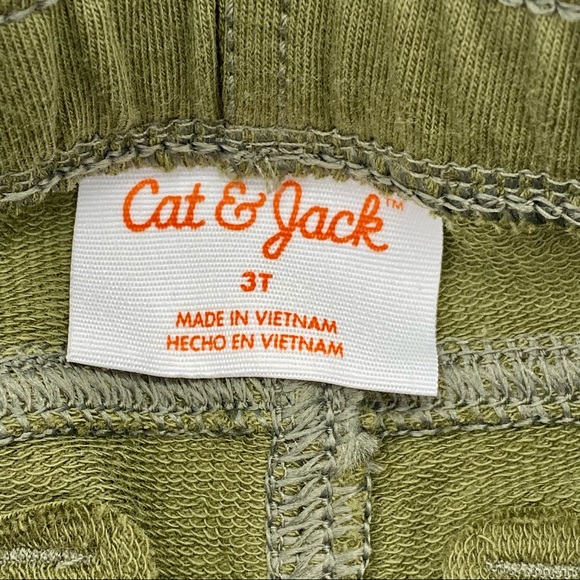 NWT Cat & Jack Army Green Gold Stripe Leggings, 3T - Picture 8 of 10